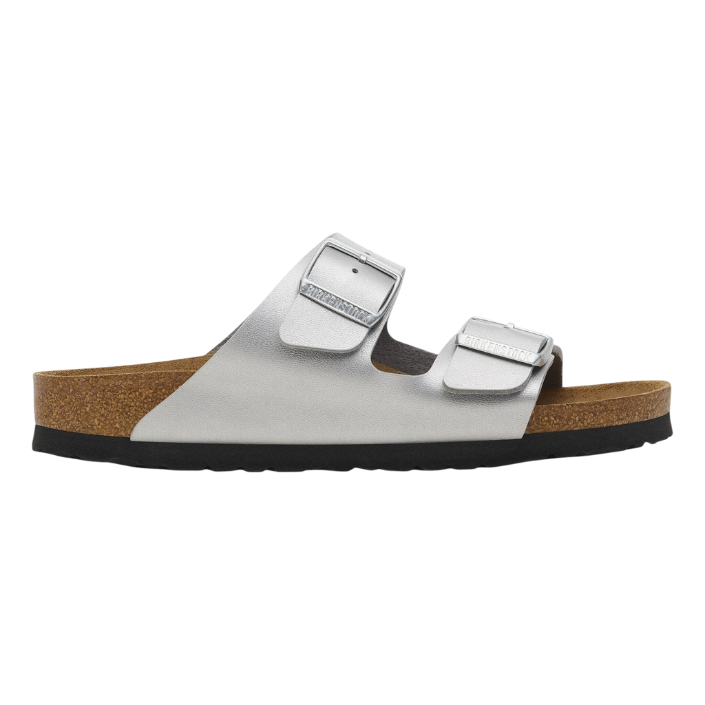 Birkenstock Arizona Birko-Flor in Silver - side view