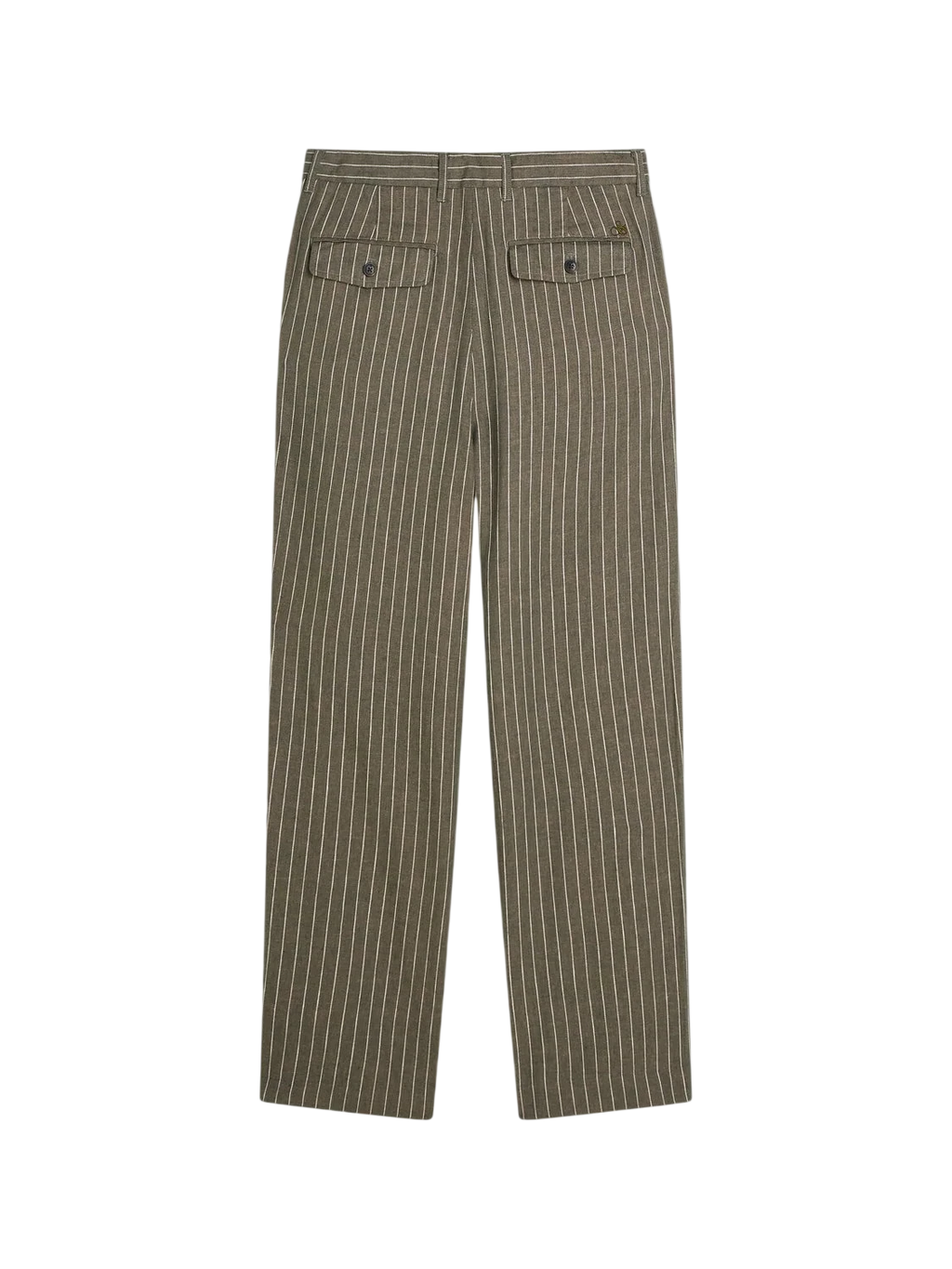Scotch and Soda Pleated Pinstriped Cottonlinen Loose Straightfit Chino