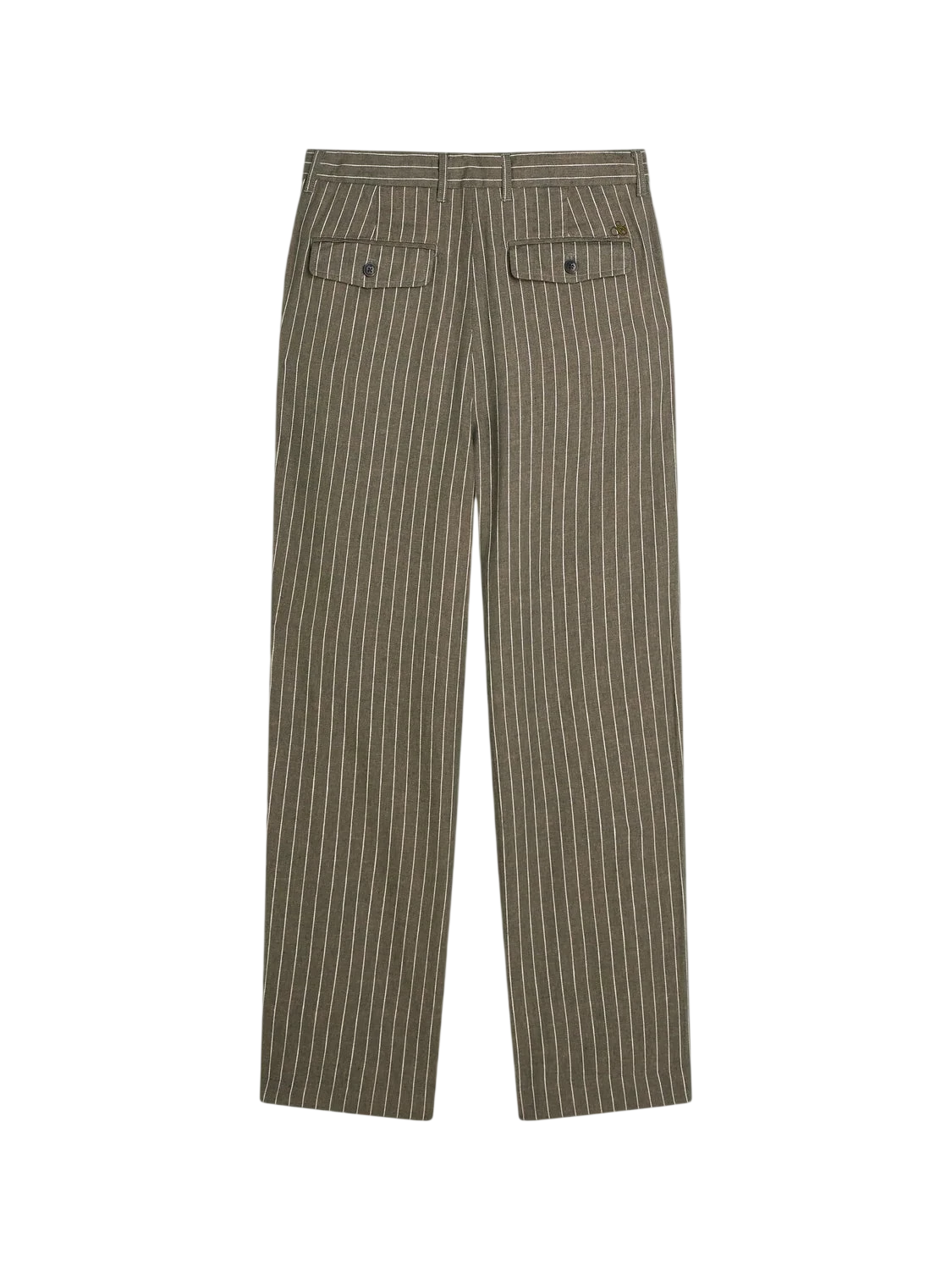 Scotch and Soda Pleated Pinstriped Cottonlinen Loose Straightfit Chino