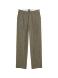 Scotch and Soda Pleated Pinstriped Cottonlinen Loose Straightfit Chino