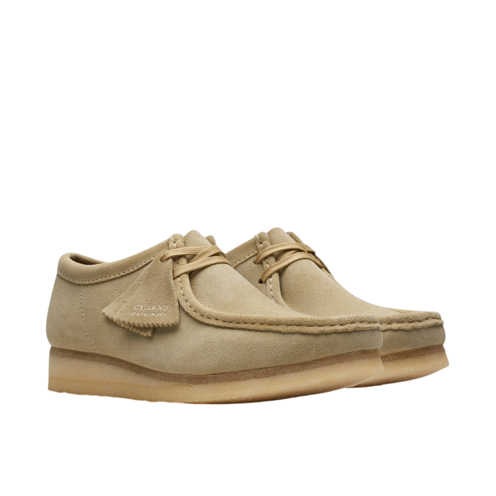 Clarks Wallabee in Maple Suede - 3/4 angle pair