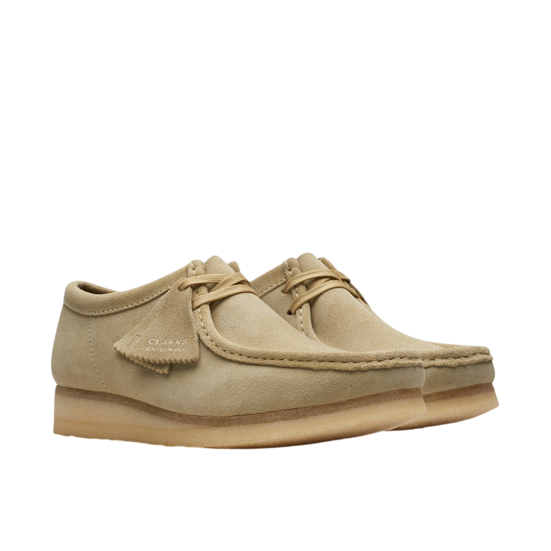 Clarks Wallabee in Maple Suede - 3/4 angle pair