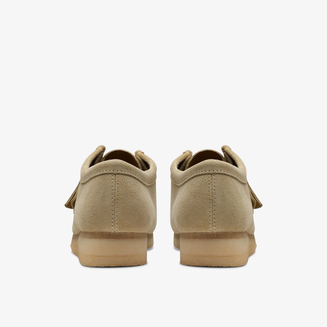 Clarks Wallabee in Maple Suede - back view pair