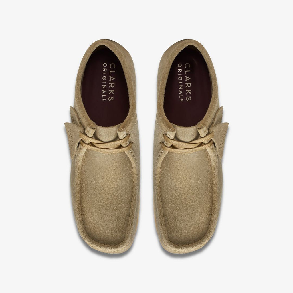 Clarks Wallabee in Maple Suede - top view pair
