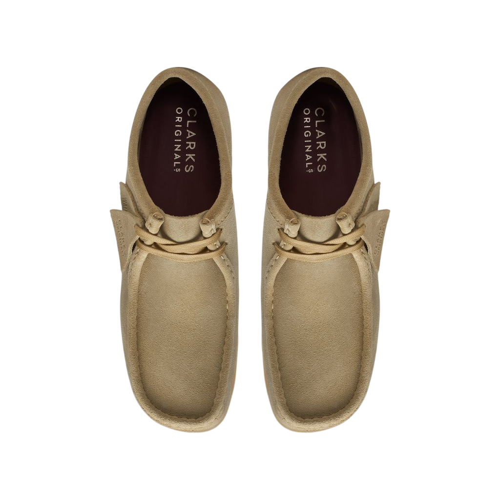 Clarks Wallabee in Maple Suede - top view pair