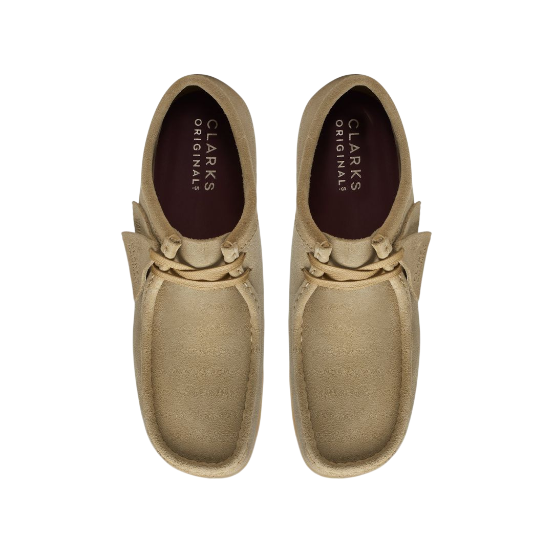 Clarks Wallabee in Maple Suede - top view pair