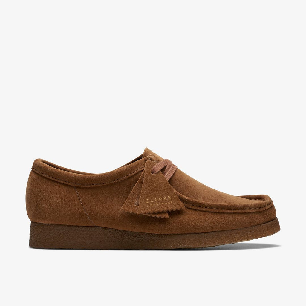 Clarks Wallabee in Cola Suede - side view