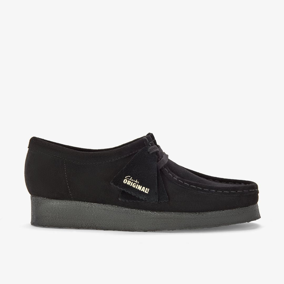 Clarks Wallabee Black Suede - side view