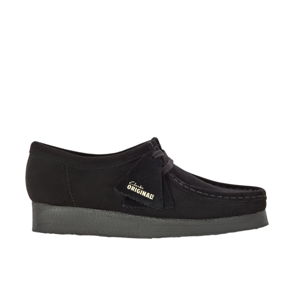 Clarks Wallabee Black Suede - side view