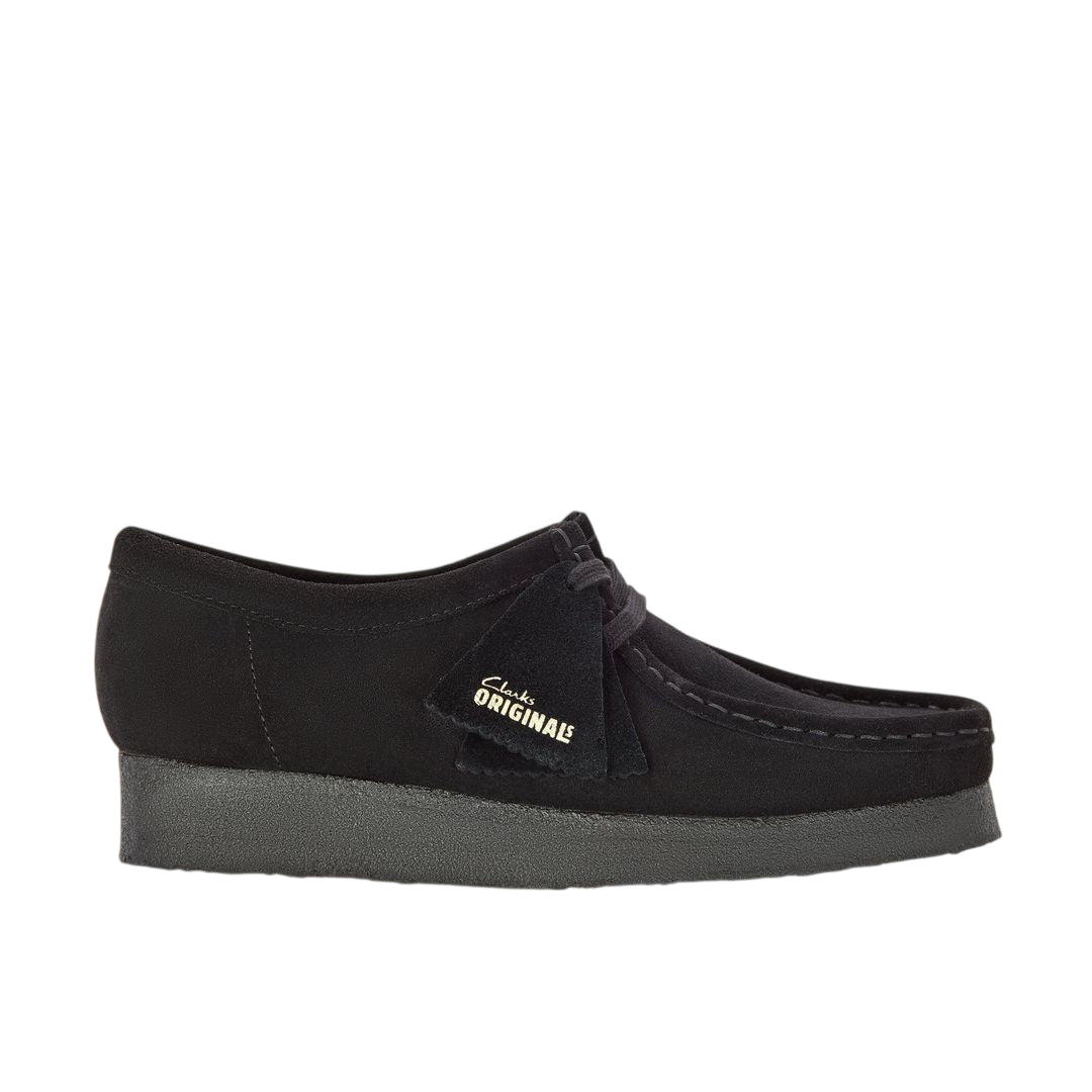 Clarks Wallabee Black Suede - side view