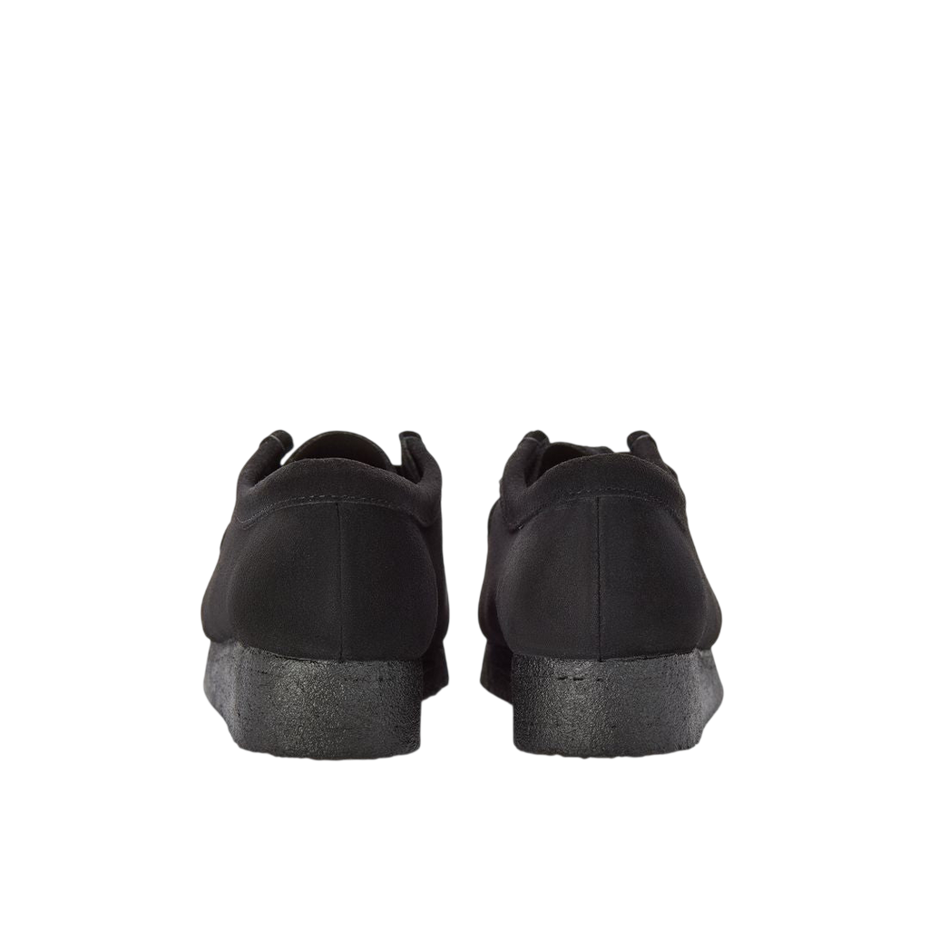 Clarks Wallabee Black Suede - back view pair