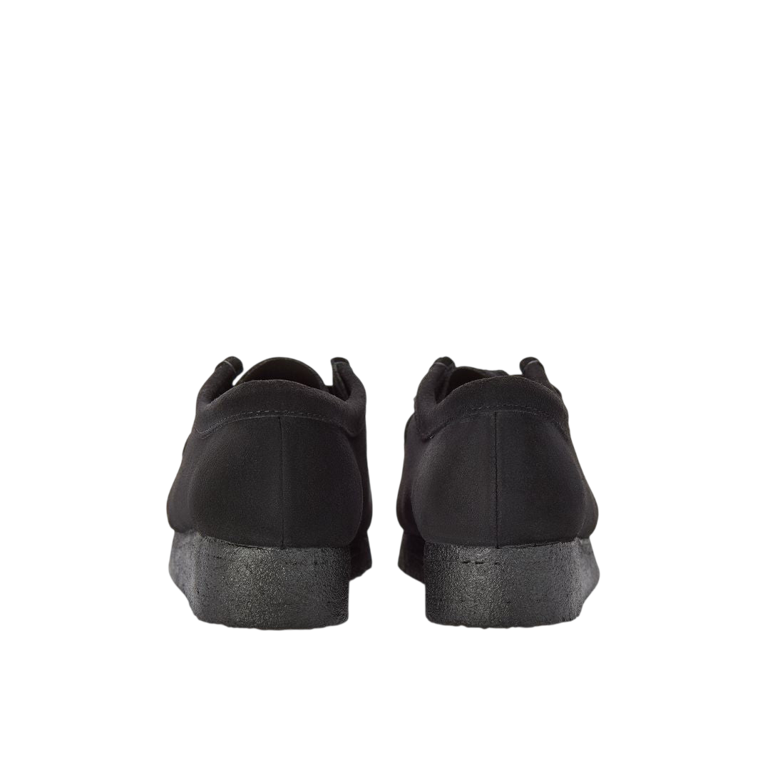 Clarks Wallabee Black Suede - back view pair