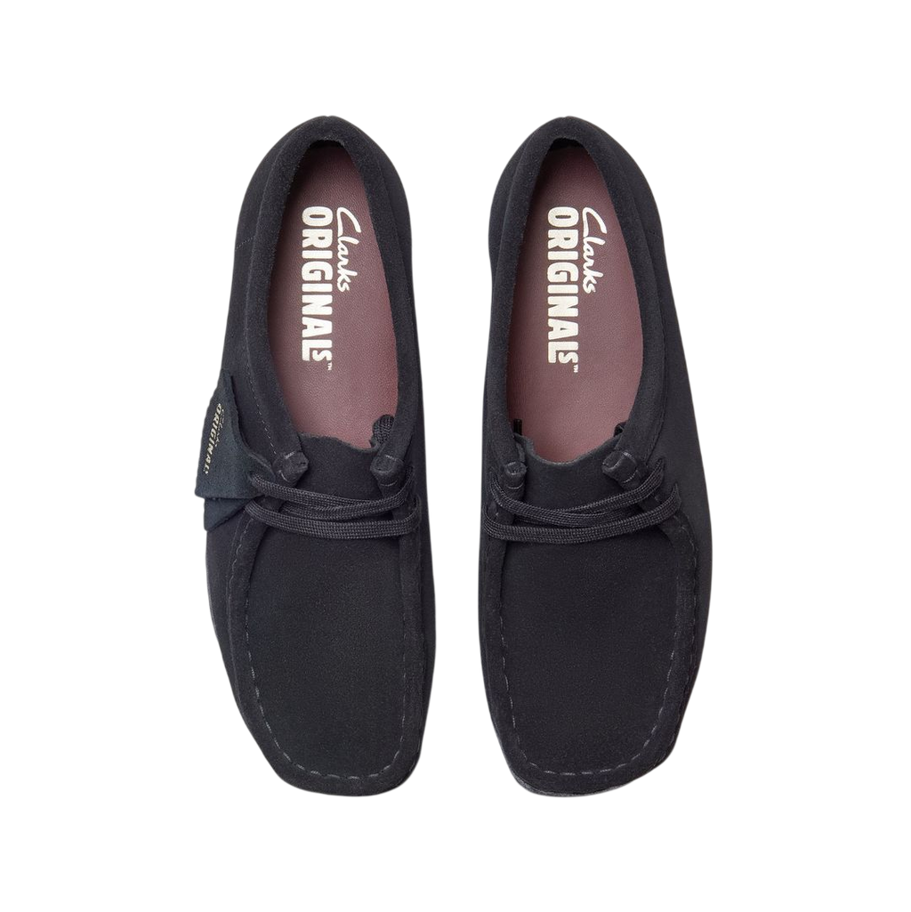 Clarks Wallabee Black Suede - top view pair