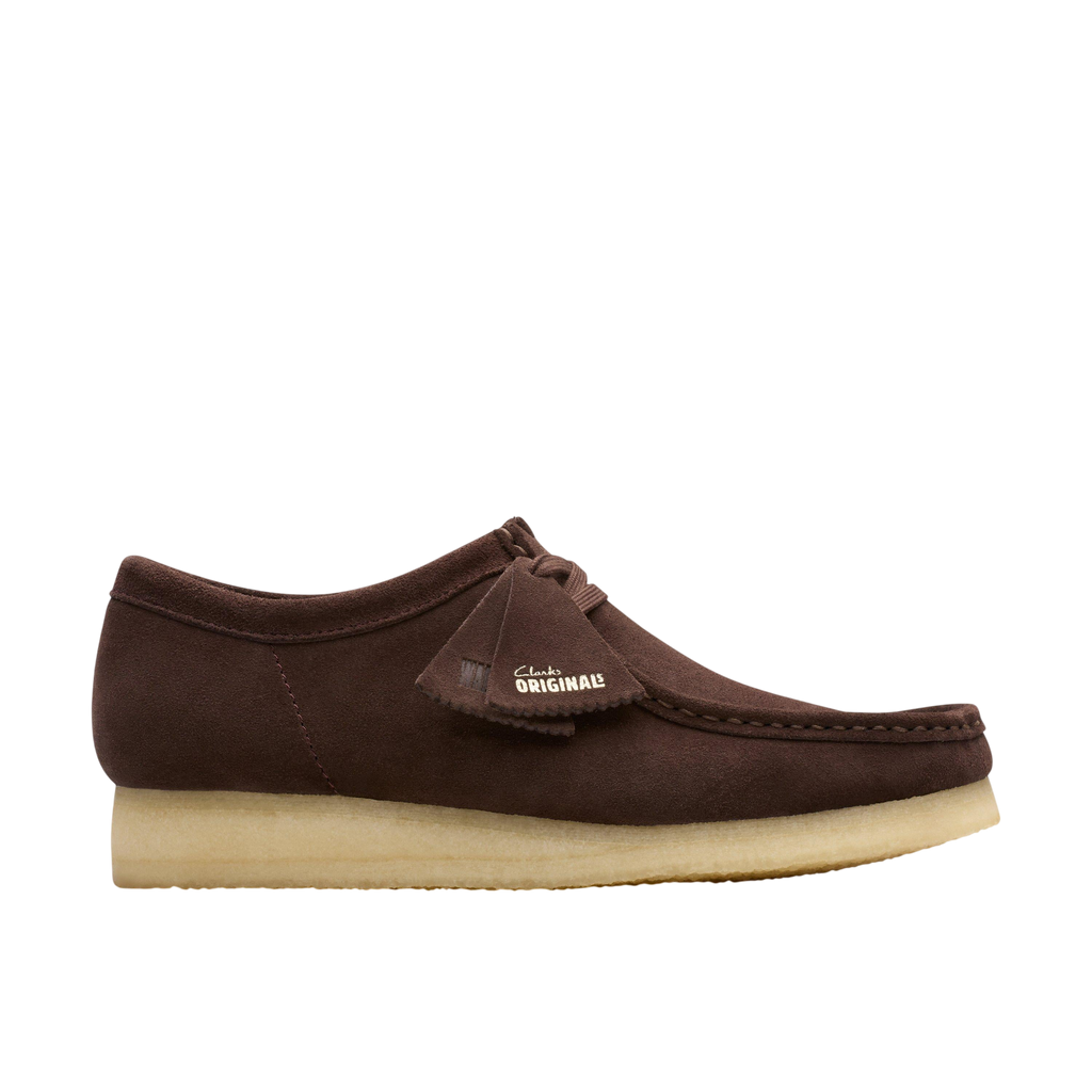 Clarks Wallabee Dark Brown Suede - side view