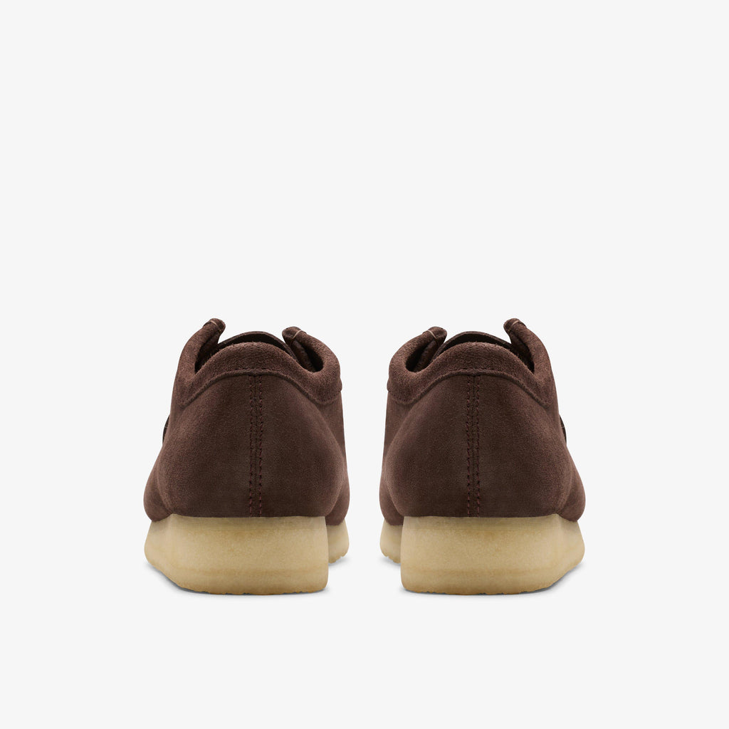 Clarks Wallabee Dark Brown Suede - top view pair