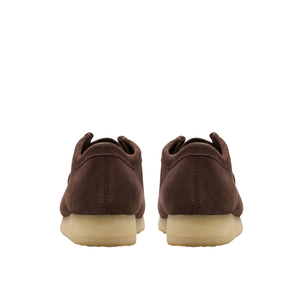 Clarks Wallabee Dark Brown Suede - top view pair