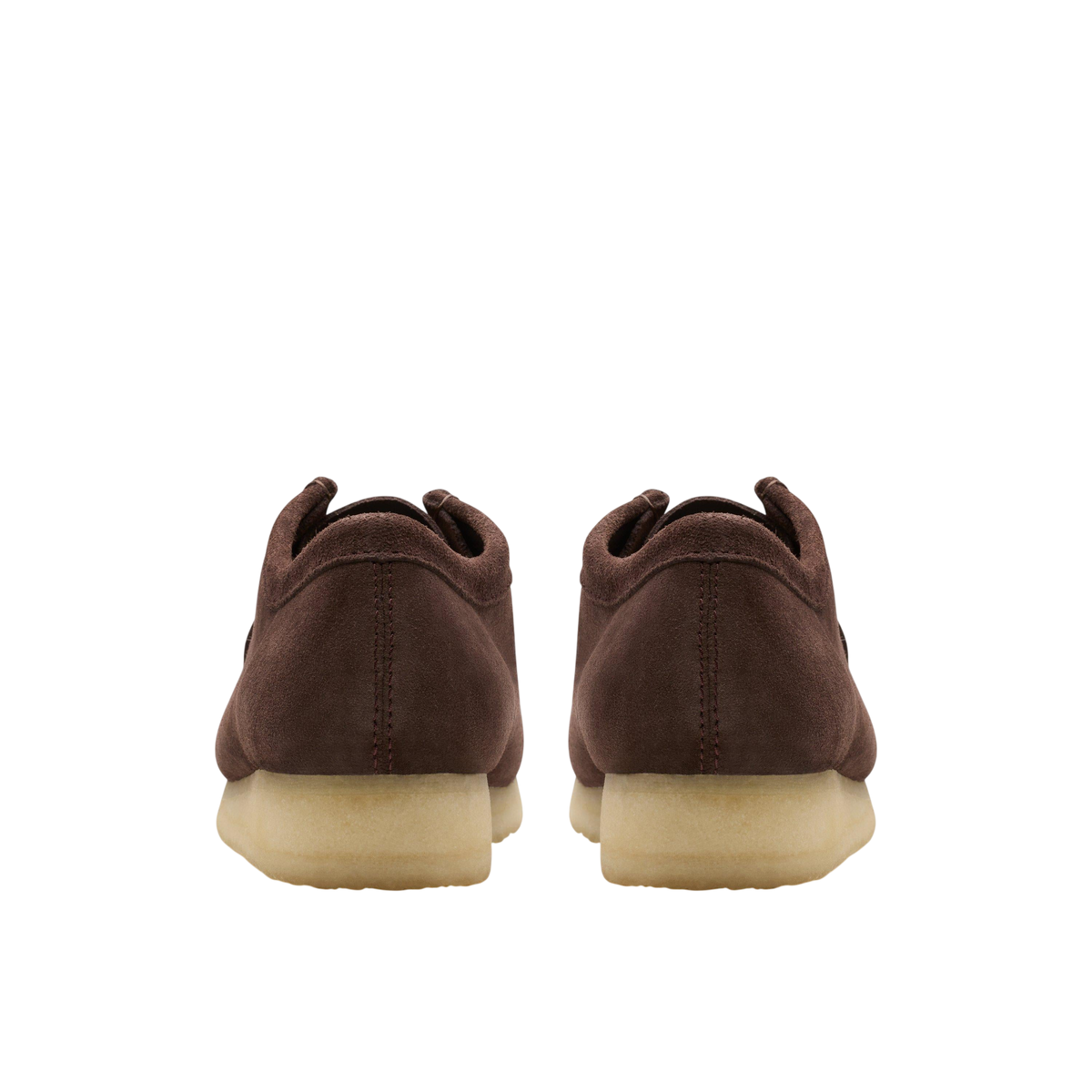 Clarks Wallabee Dark Brown Suede - top view pair