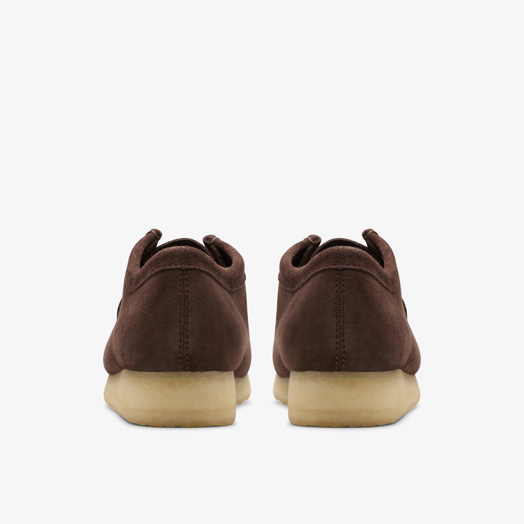 Clarks Wallabee Dark Brown Suede - top view pair
