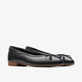 Clarks Fawna Lily Black Leather Ballet Flat - pair side view