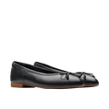 Clarks Fawna Lily Black Leather Ballet Flat - pair side view