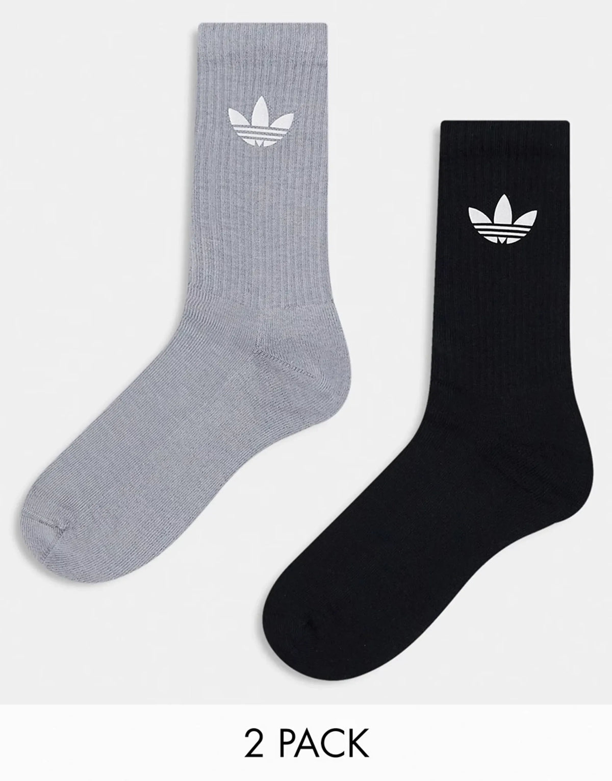 Adidas Grey/black 2PC Socks