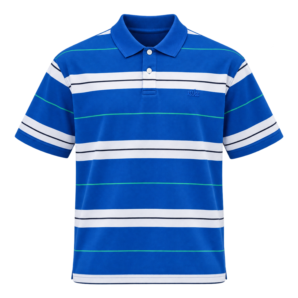 Nike Polo Shirt Stripes Blue