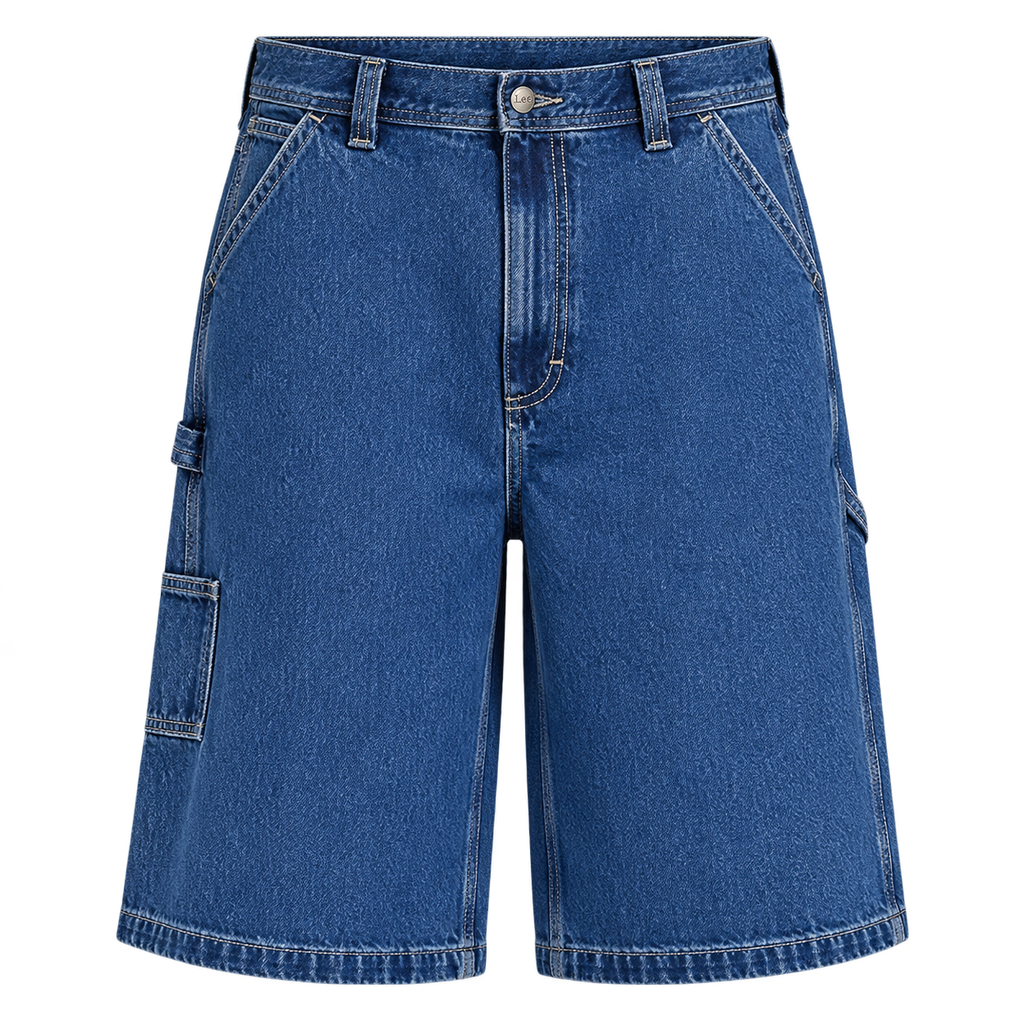 LEE WORKWEAR SKATER LOOSE SHORT - Denim shorts - rinse