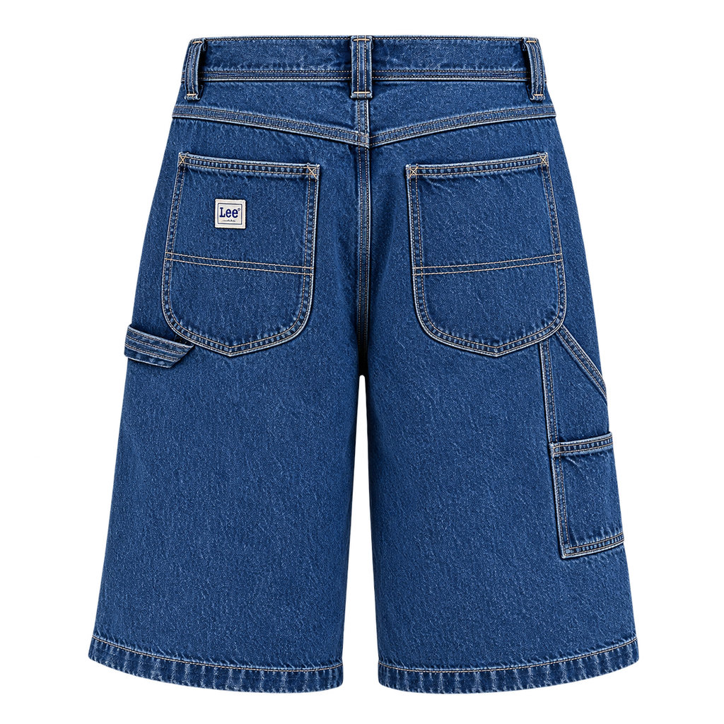LEE WORKWEAR SKATER LOOSE SHORT - Denim shorts - rinse