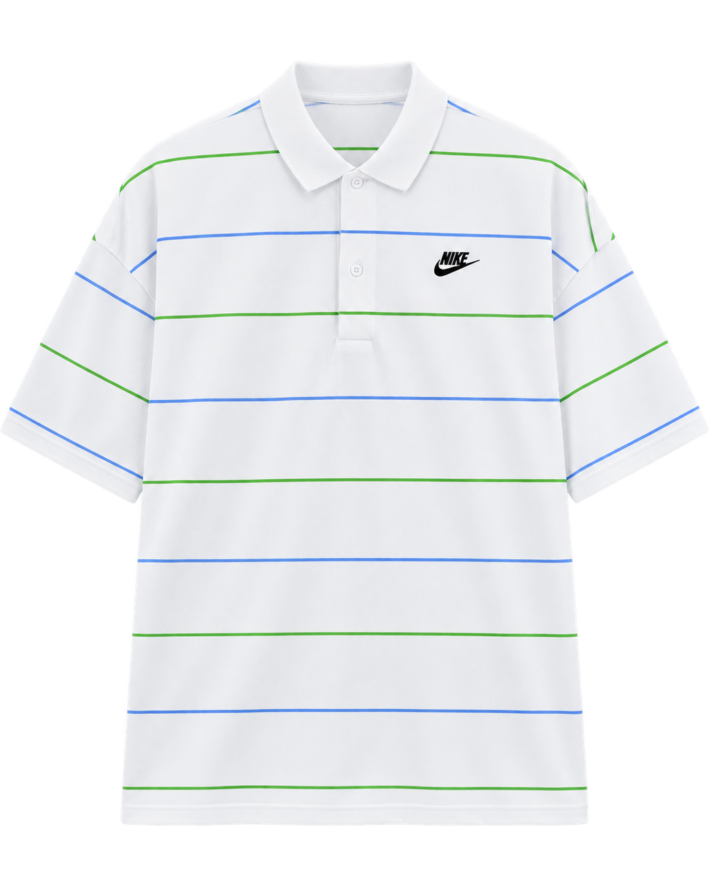 Nike Polo Shirt Stripes White