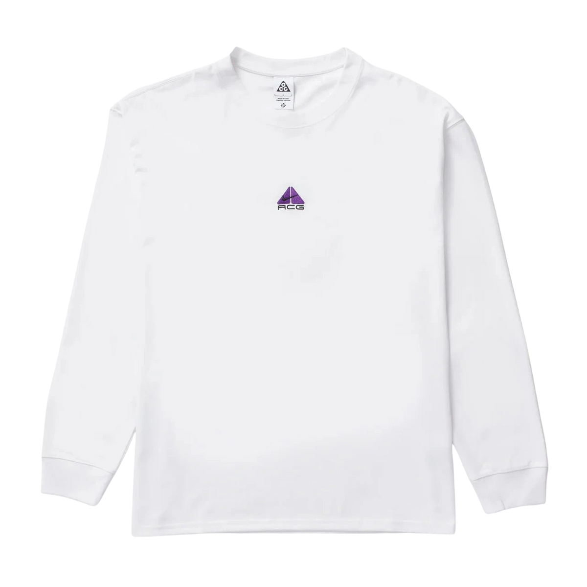 Nike ACG Long Sleeve T- shirt in White/purple