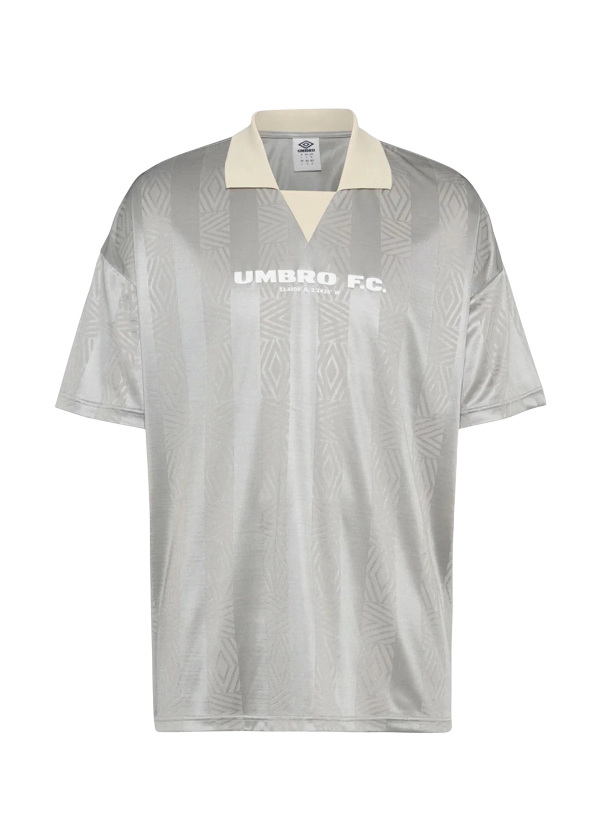 Umbro Retro Fire Whirl Diamond Football Shirt in Silver