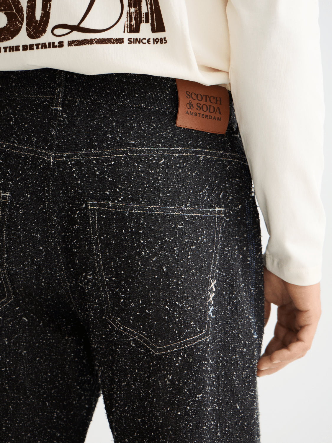 Scotch and Soda The Pitch Loose Jeans — Black Snow