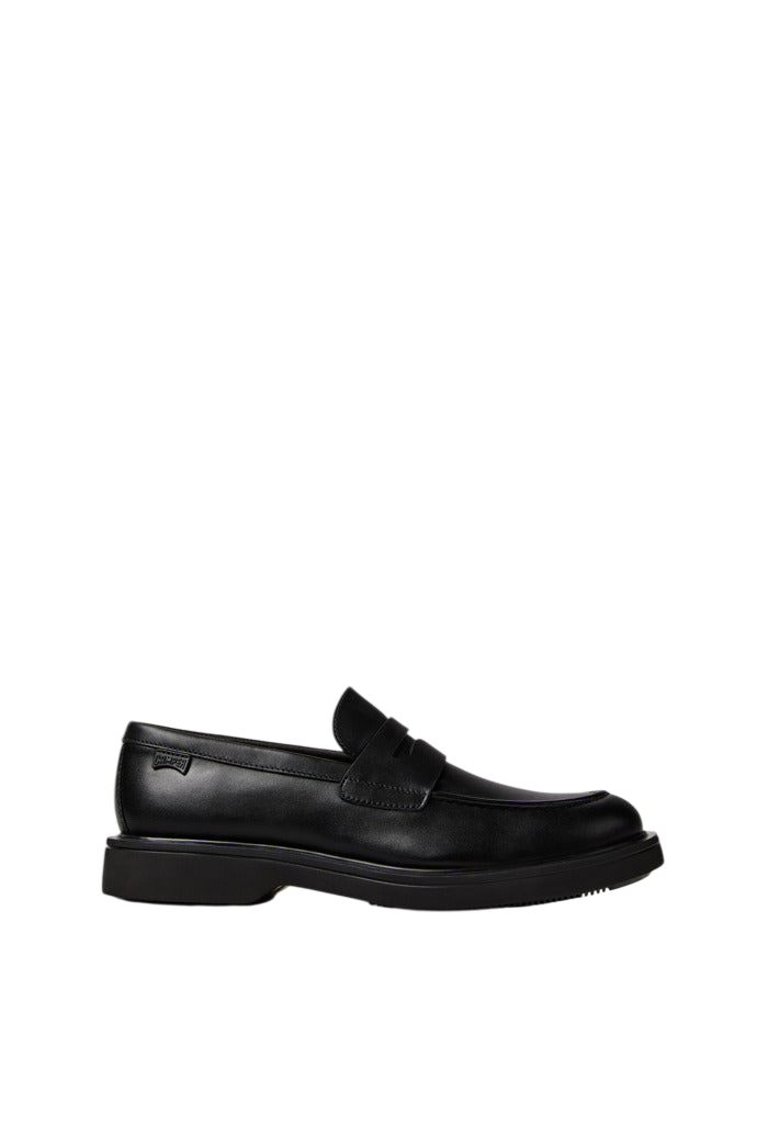 Camper Norman Penny Loafers in Black Leather - side view