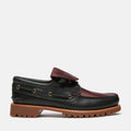 Timberland 3-Eye Boat Shoe Dark Green Full-Grain/Dark Brown