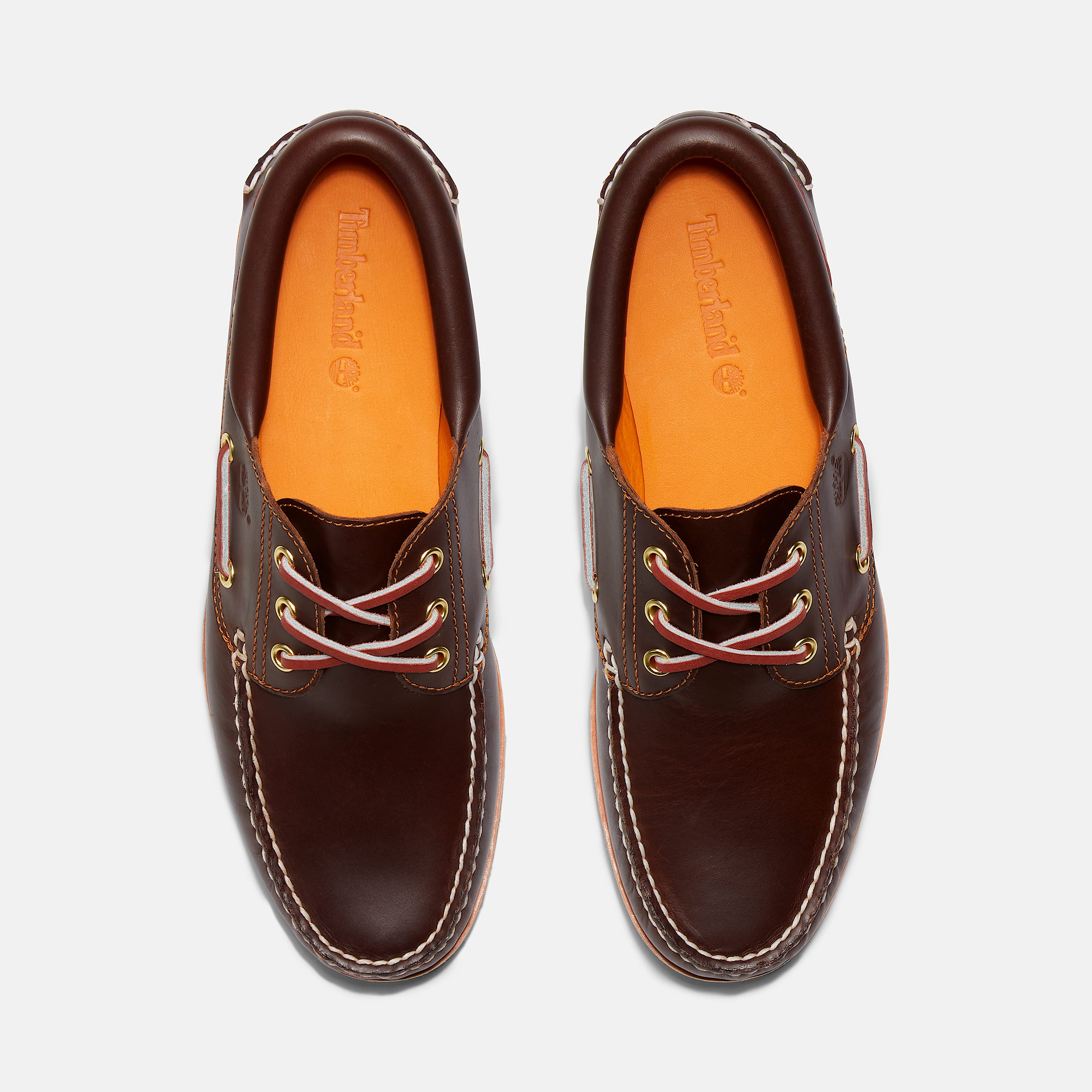 Timberland 3 Eye Boat Brown - top view pair