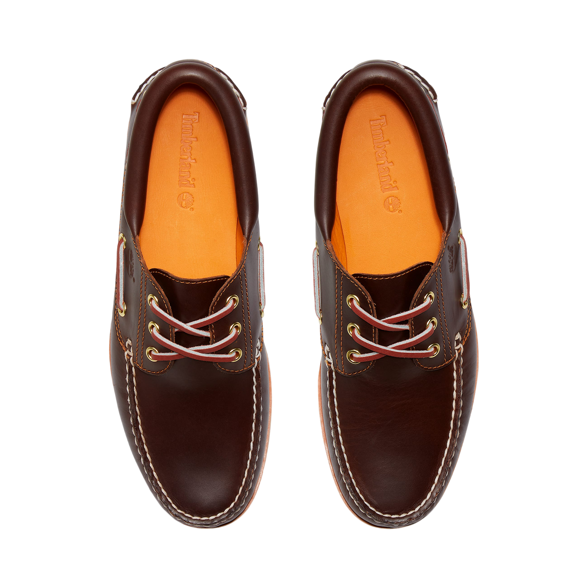 Timberland 3 Eye Boat Brown - top view pair
