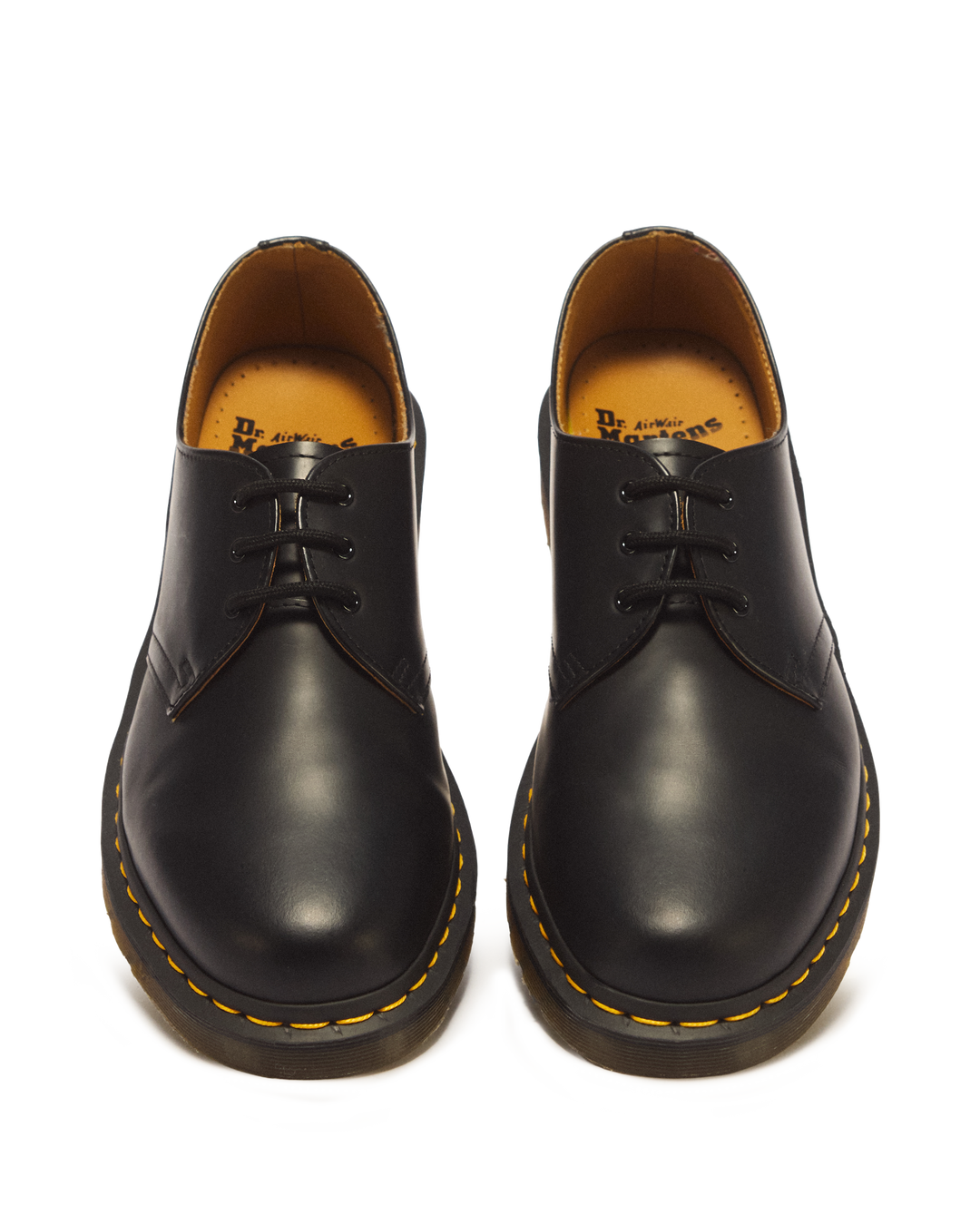 Dr. Martens 1461 Smooth Leather Oxford Shoes in Black - top view pair