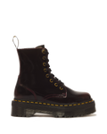 Dr. Martens Jadon Arcadia Leather Platform Boots in Cherry Red Arcadia - side view