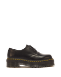 Dr. Martens 1461 Quad Smooth Leather Platform Shoes in Black - side view