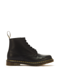 Dr. Martens 101 Yellow Stitch Smooth Leather Ankle Boots in Black - side view
