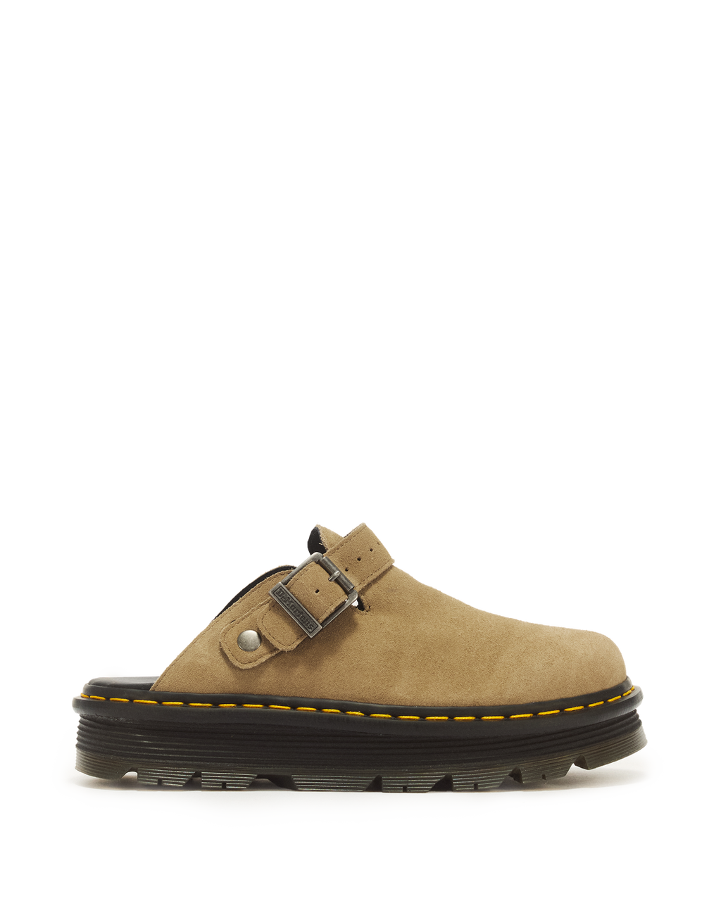Dr. Martens Zebzag Suede Mule in Savannah Tan - side view
