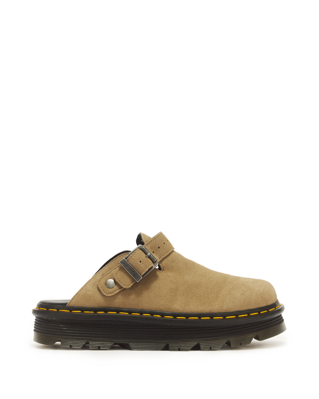 Dr. Martens Zebzag Suede Mule in Savannah Tan - side view
