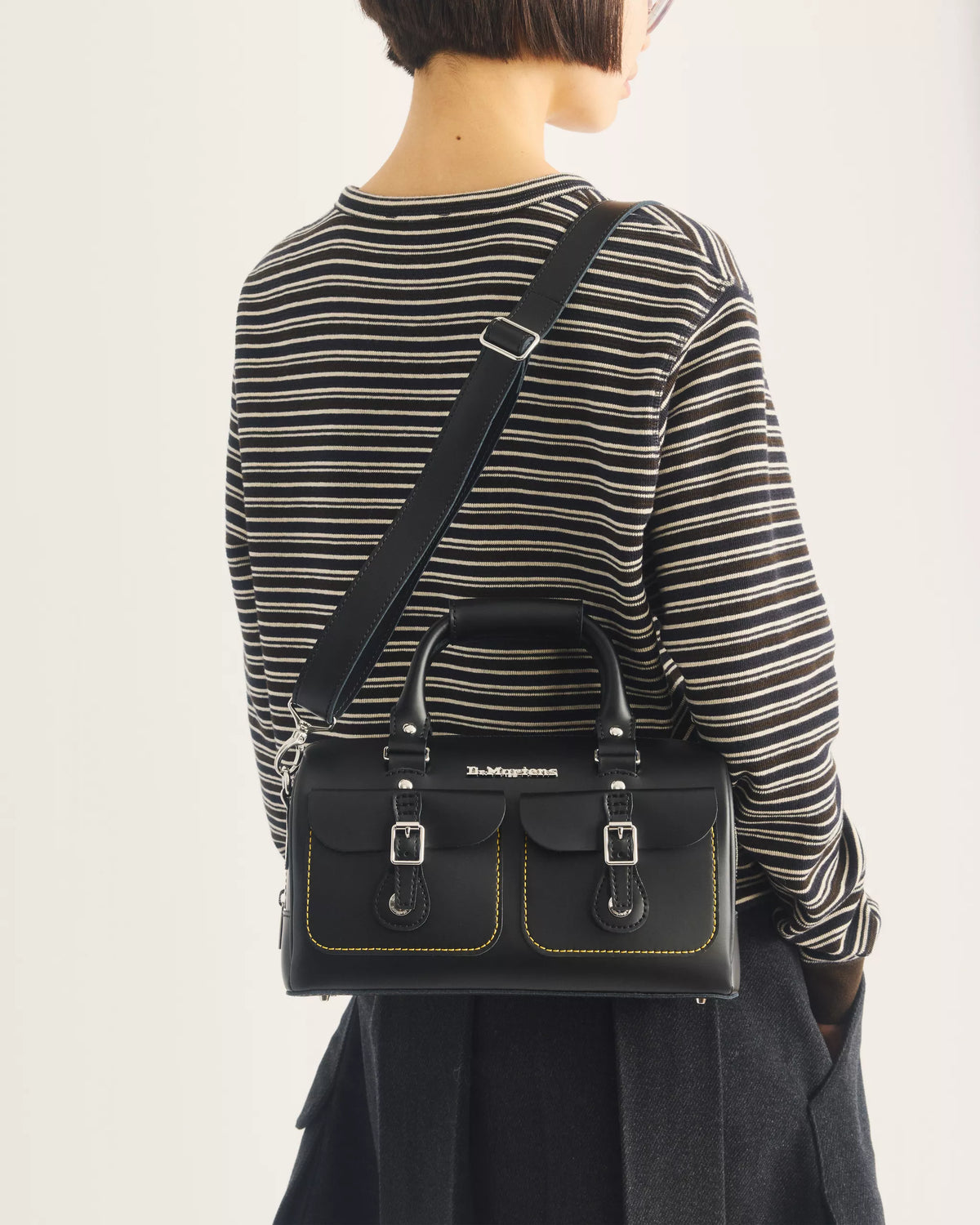 Dr. Martens Kiev Leather Top Handle Bag Black