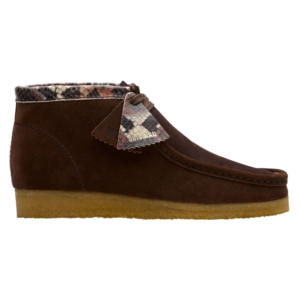 Clarks Wallabee Boat Brown/snake