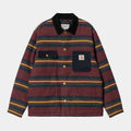 Carhartt WIP Oregon Jacket Stripes Bordeaux - front view