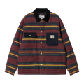 Carhartt WIP Oregon Jacket Stripes Bordeaux - front view