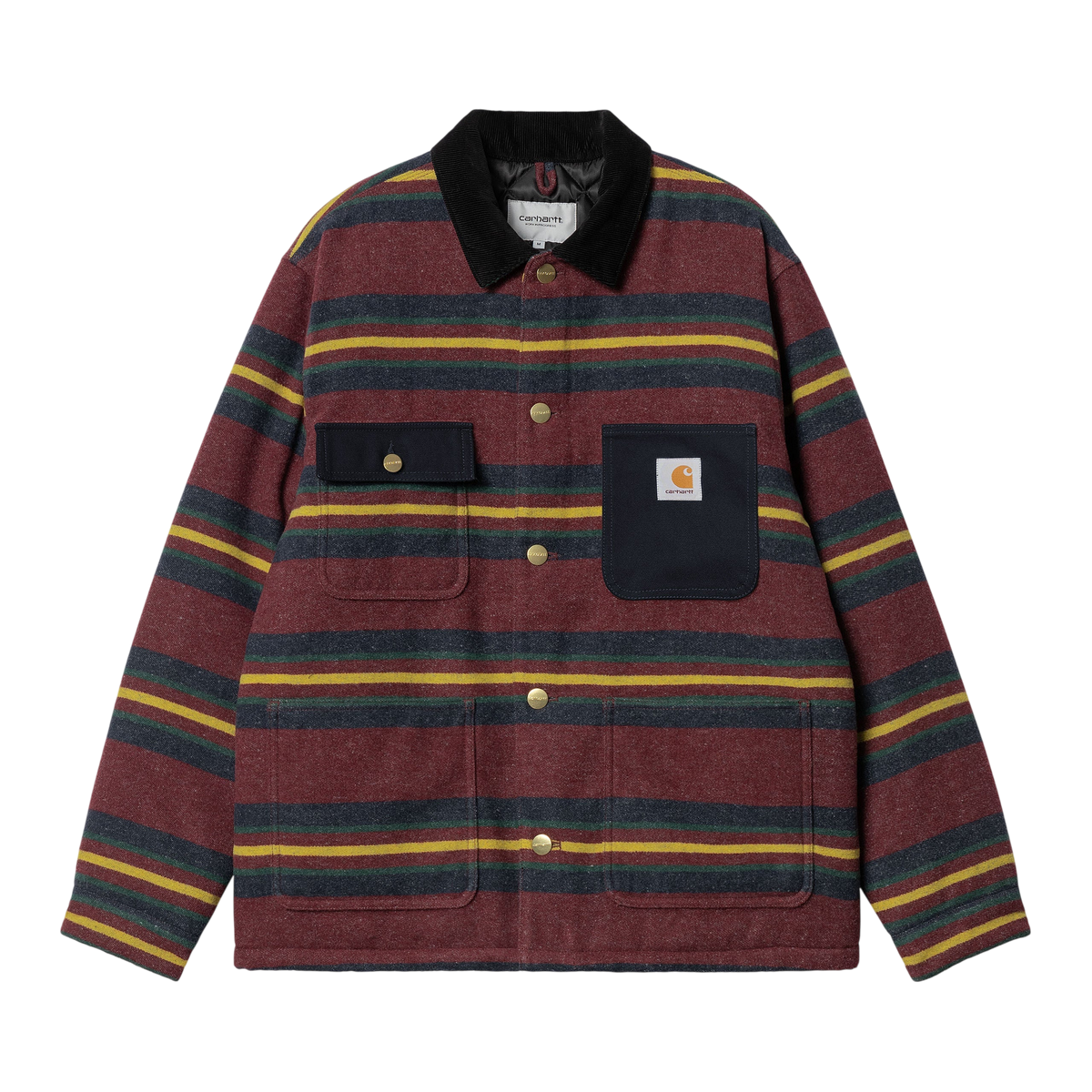 Carhartt WIP Oregon Jacket Stripes Bordeaux - front view
