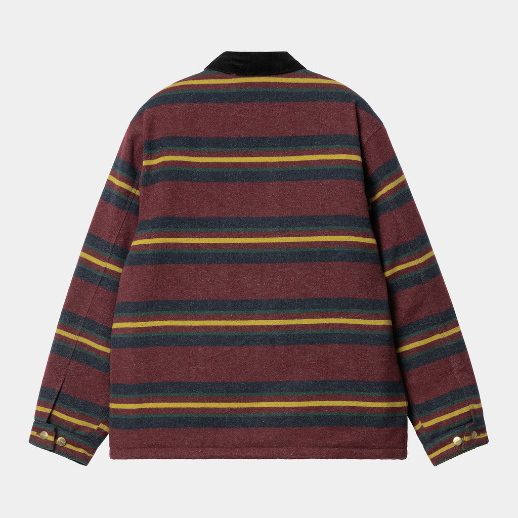 Carhartt WIP Oregon Jacket Stripes Bordeaux - back view