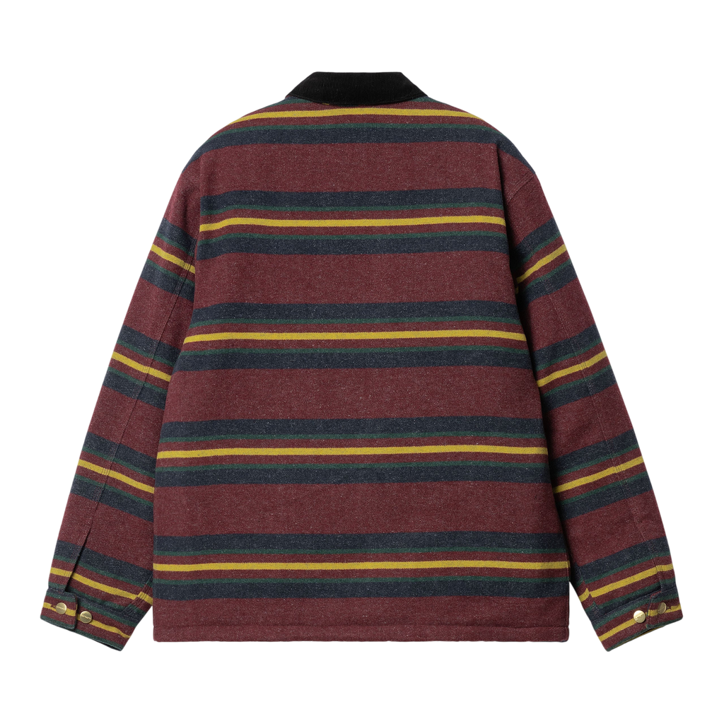 Carhartt WIP Oregon Jacket Stripes Bordeaux - back view