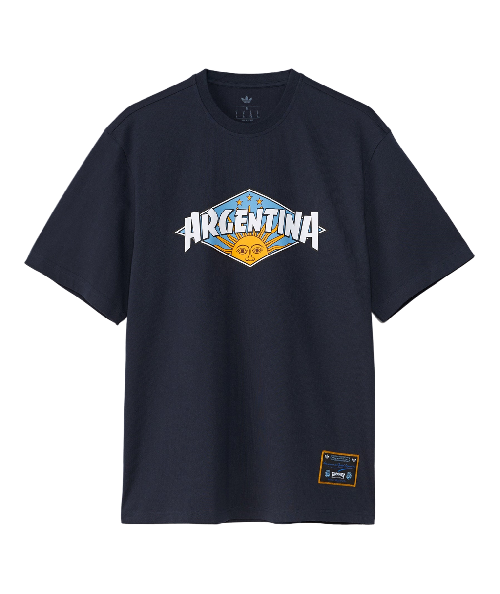 Adidas Thrasher x AFA Argentina T-Shirt In Navy - remove_bg